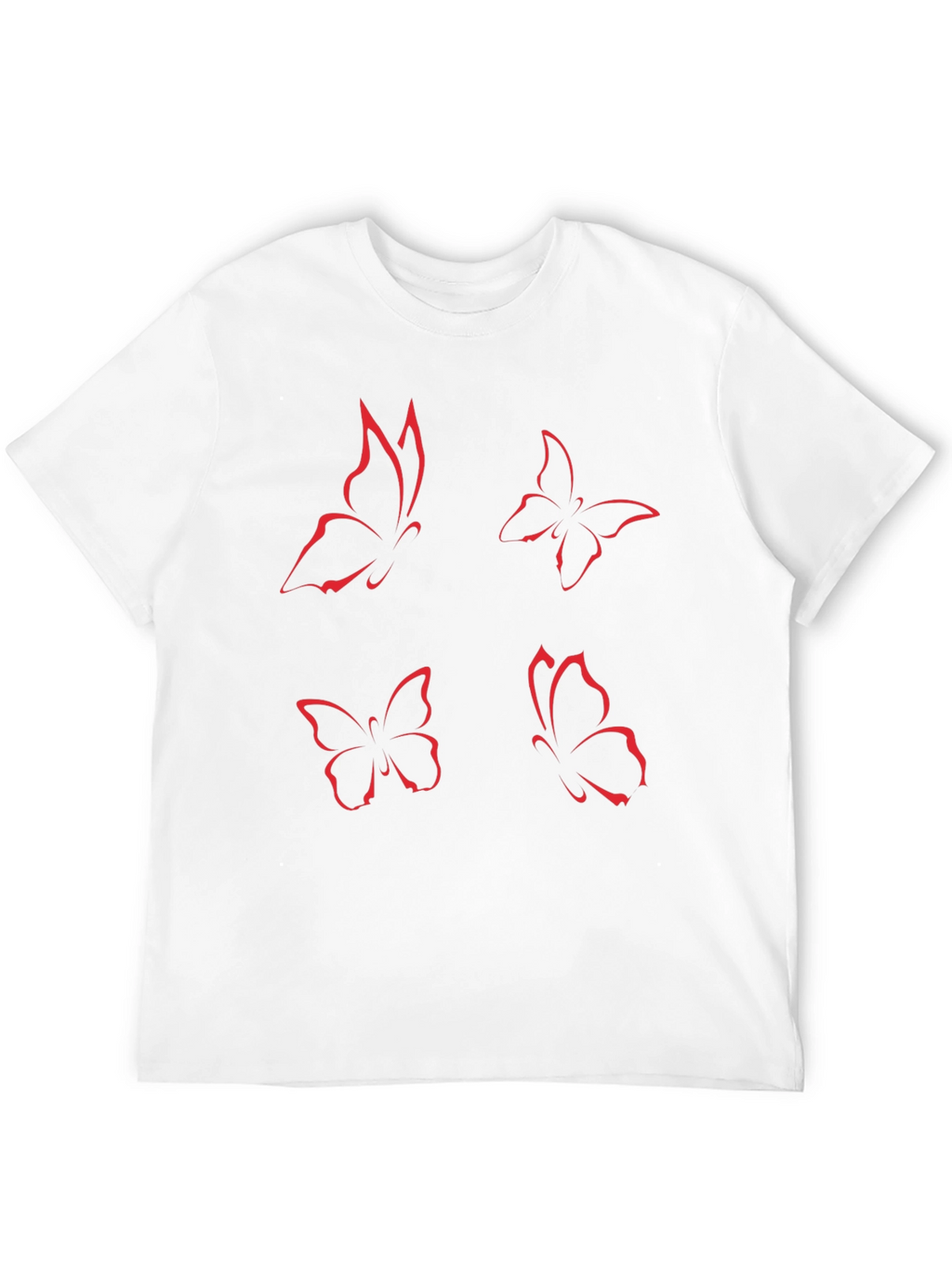 Butterfly Graphic Tee - Black Short Sleeve