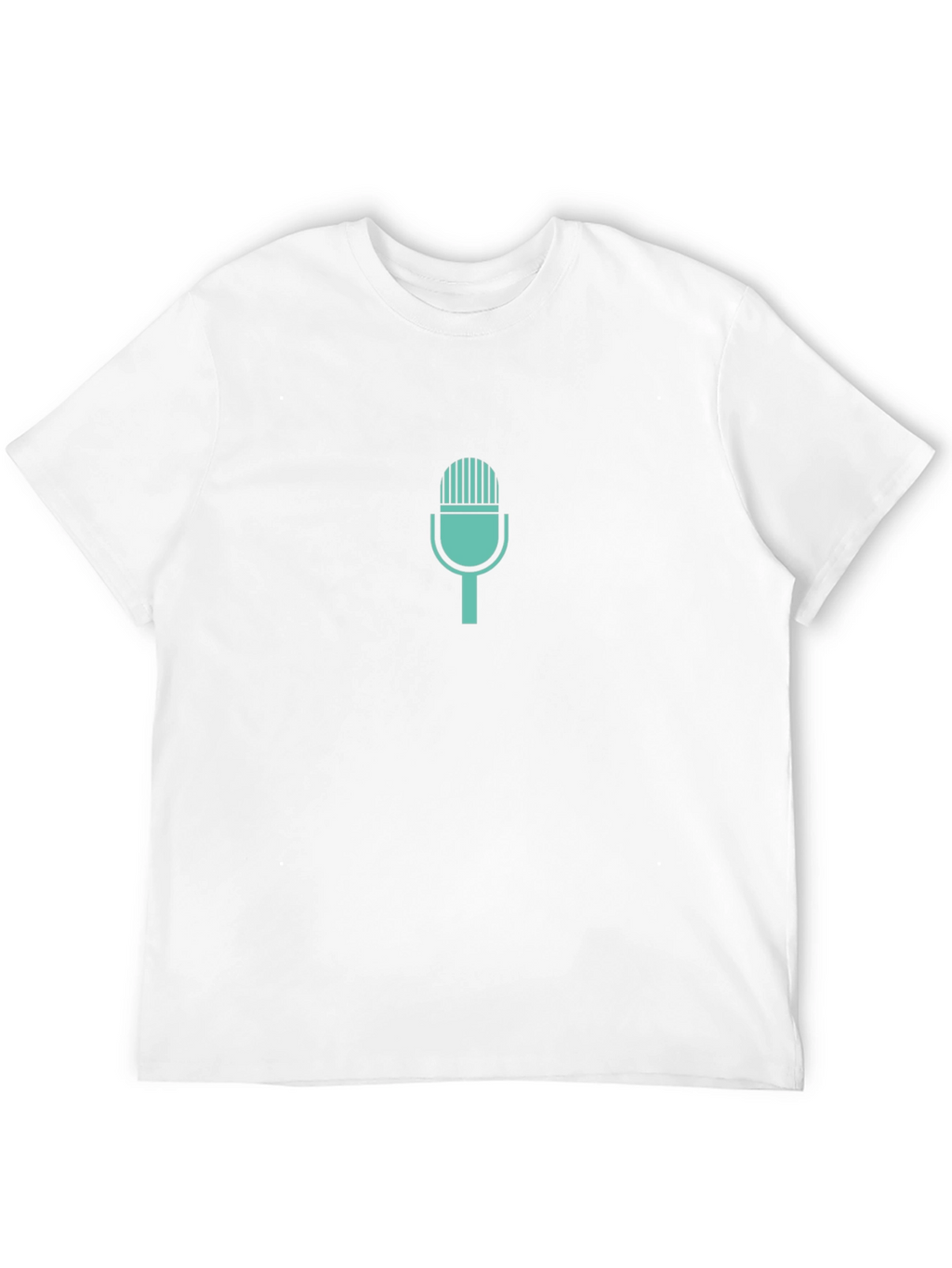 Retro Microphone Graphic Tee - Black