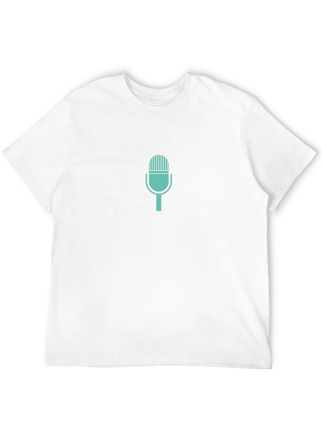 Retro Microphone Graphic Tee - Black