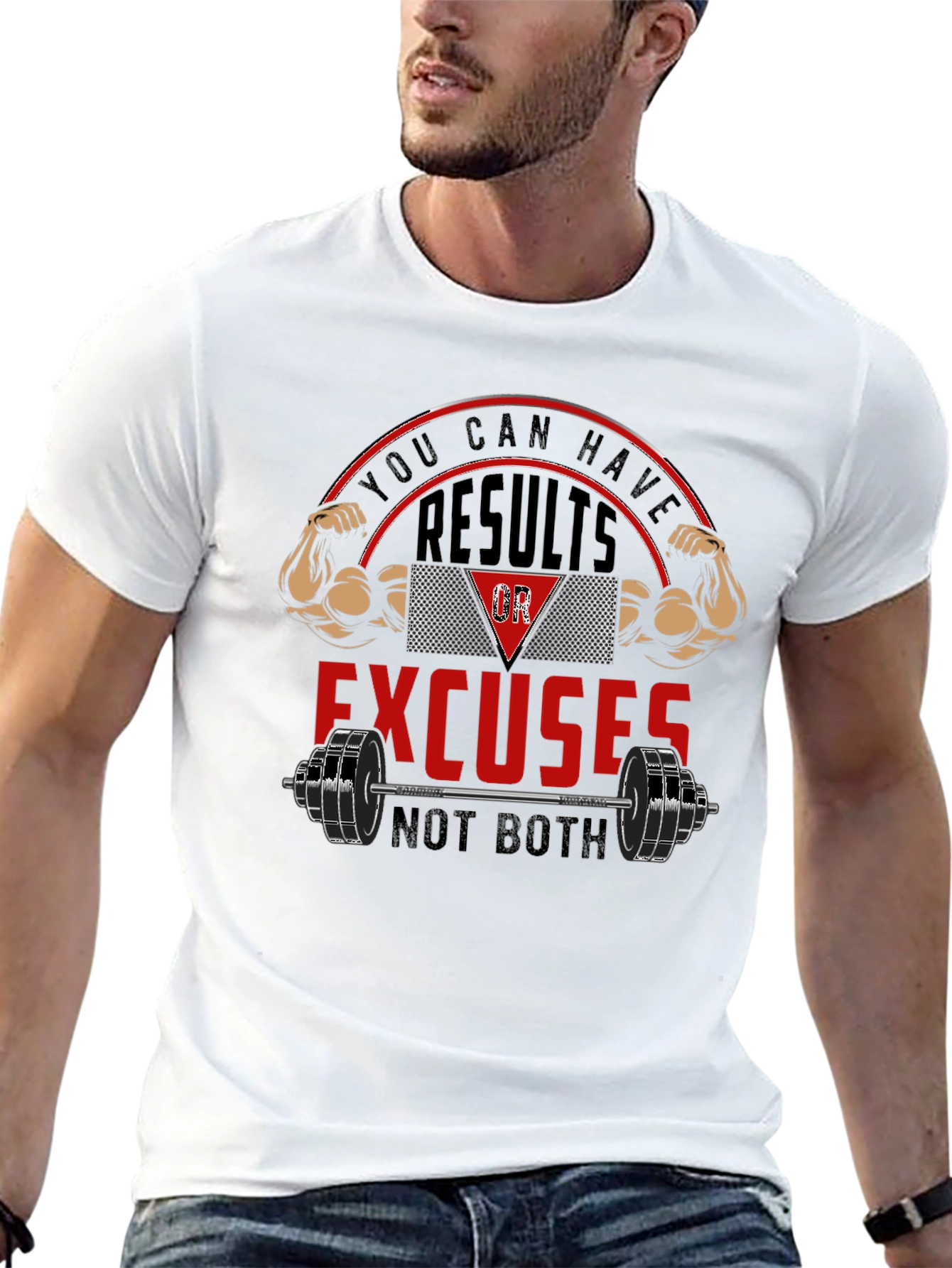 Results or Excuses Graphic T-Shirt - Fitness Motivation