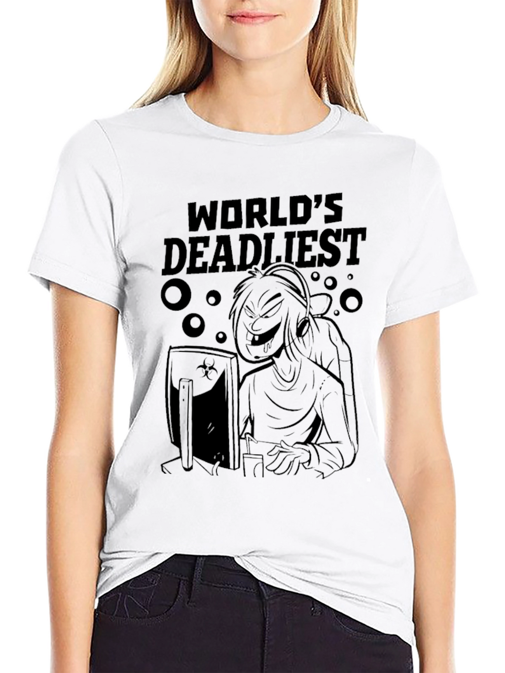 Worlds Deadliest Gamer Black T-Shirt