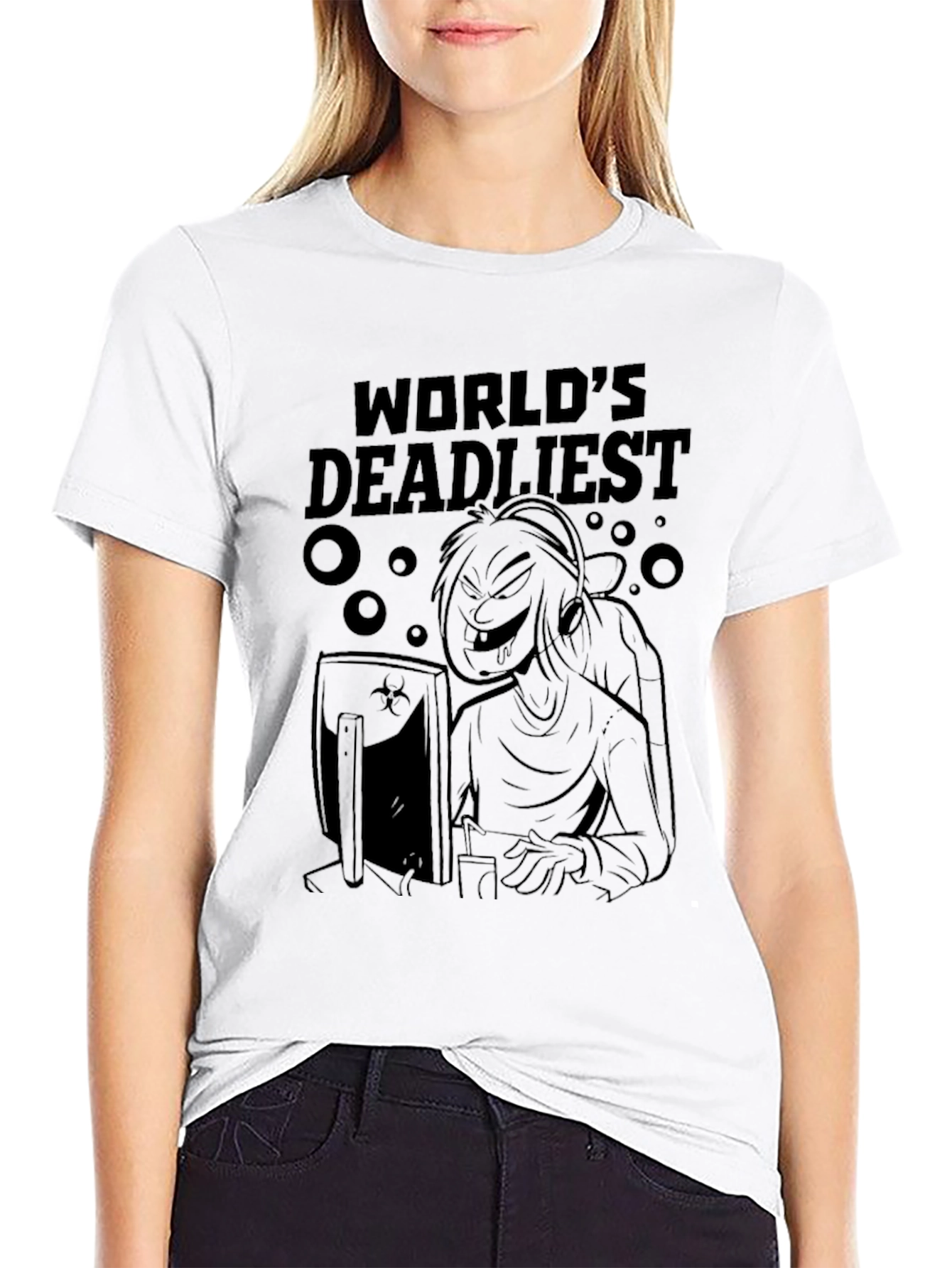 Worlds Deadliest Gamer Black T-Shirt