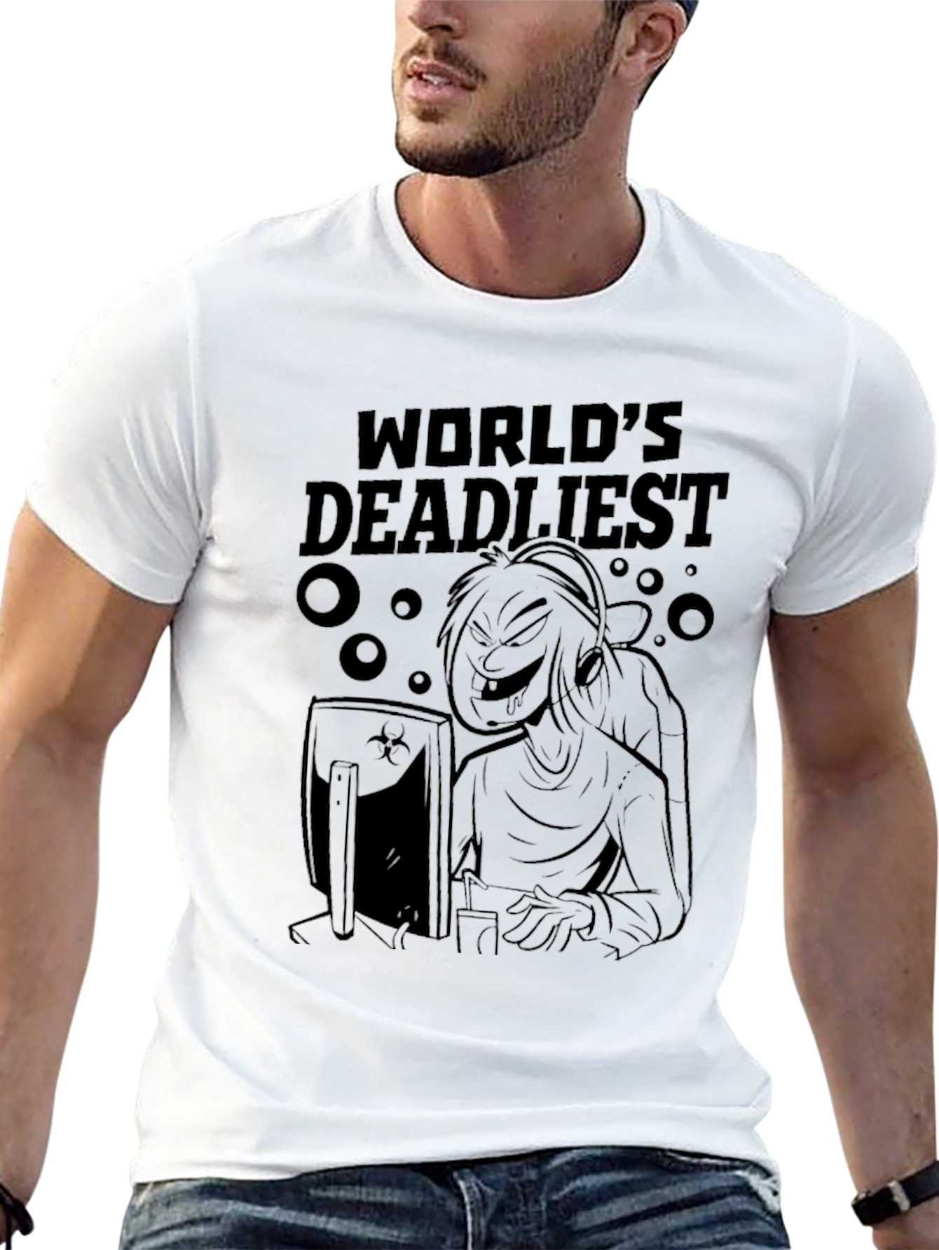 Worlds Deadliest Gamer Black T-Shirt