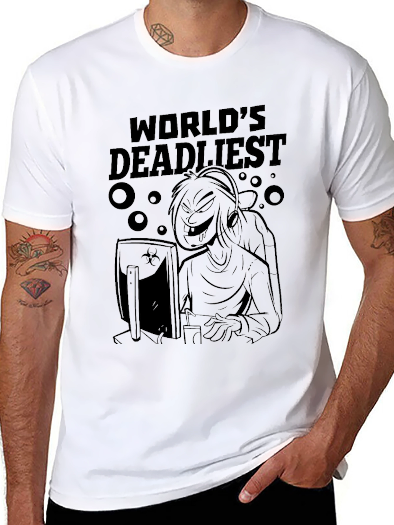 Worlds Deadliest Gamer Black T-Shirt