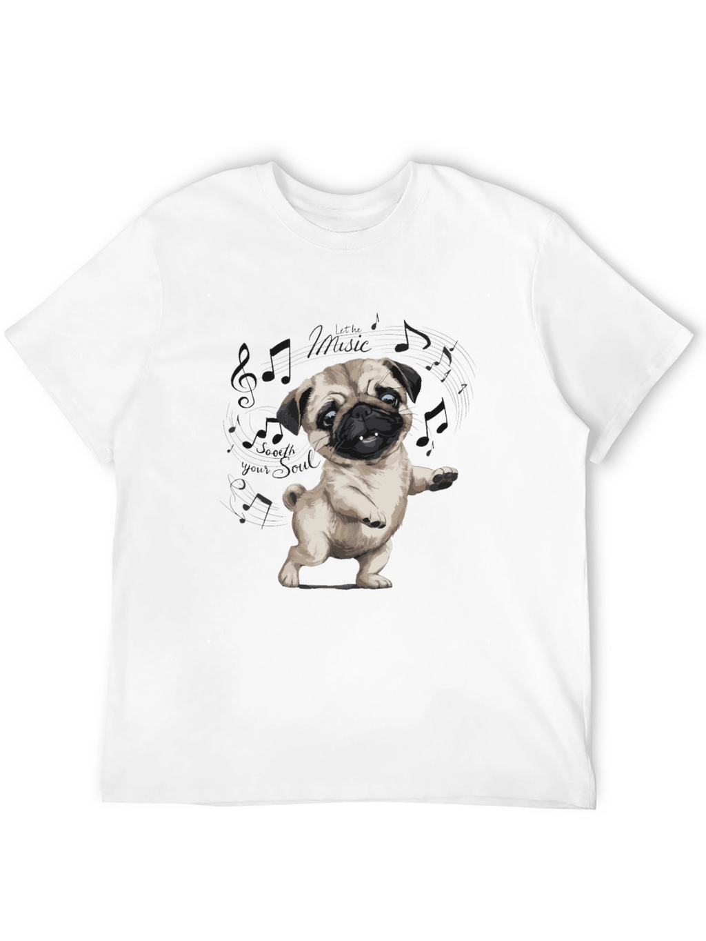 Dancing Pug Black T-Shirt