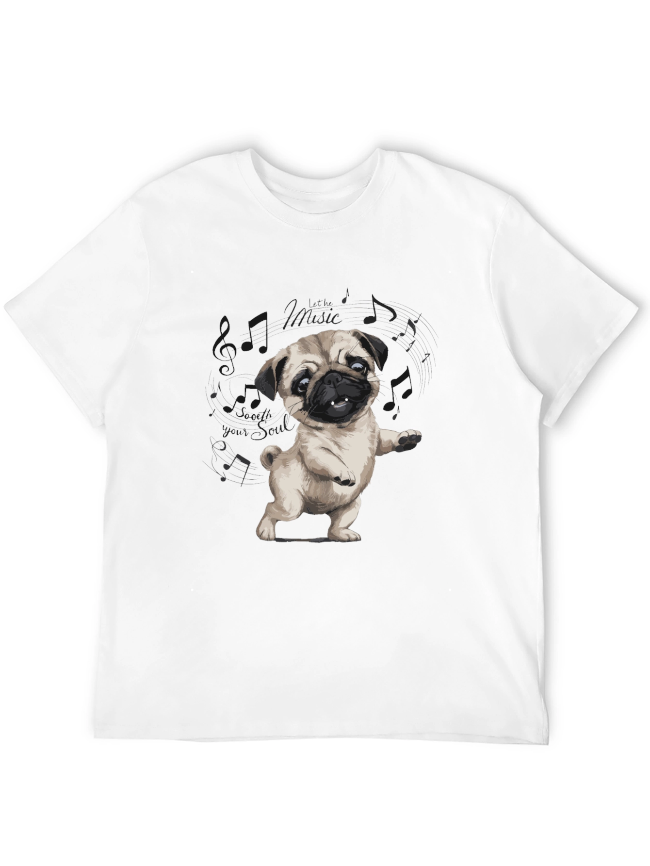 Dancing Pug Black T-Shirt