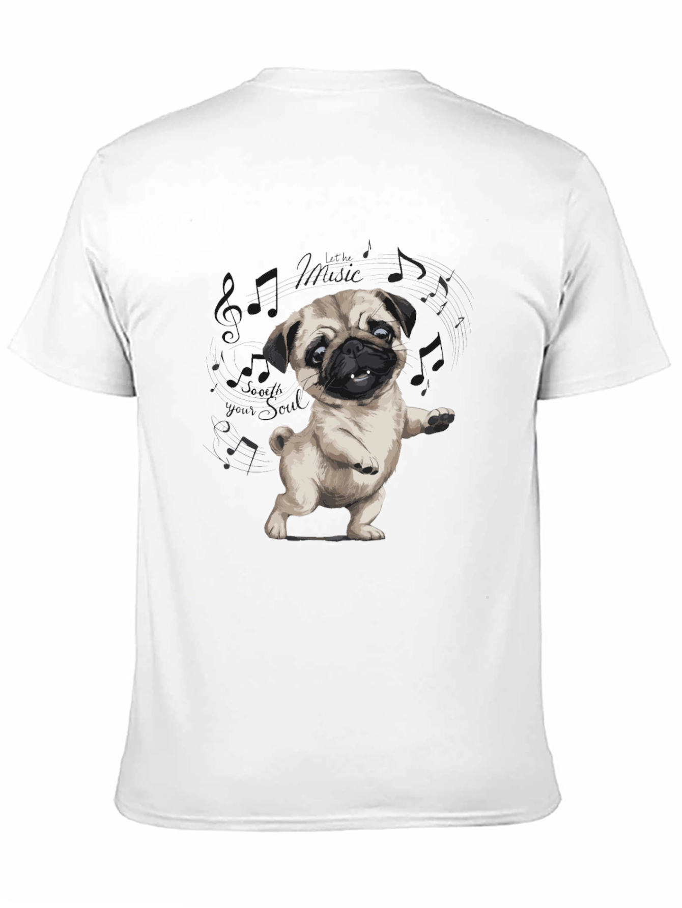 Dancing Pug Black T-Shirt