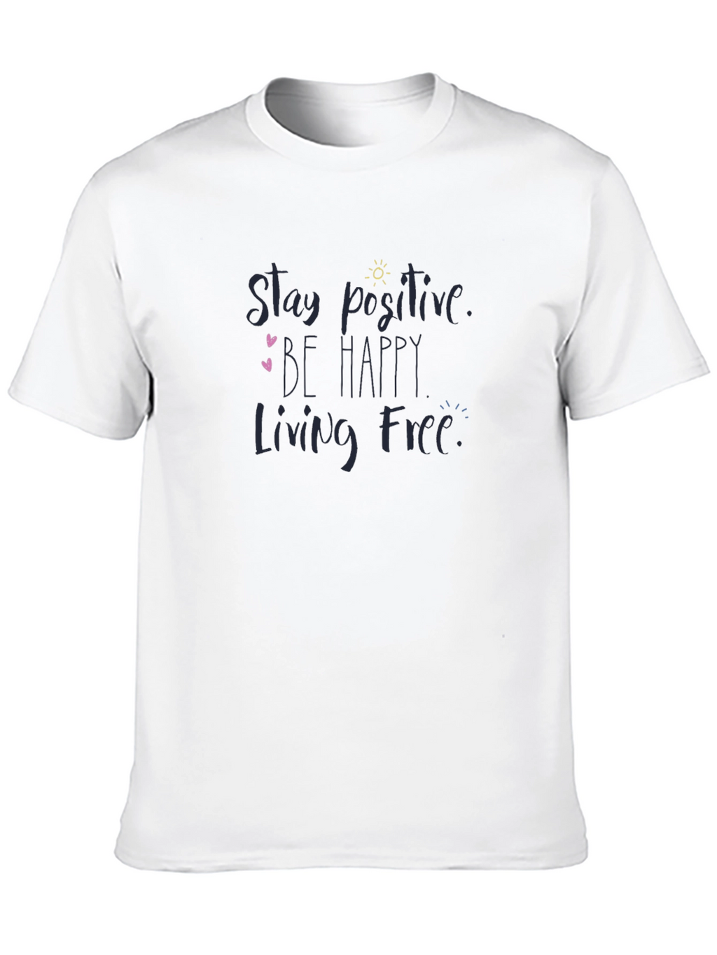 Stay Positive Graphic Tee - Black Cotton T-Shirt