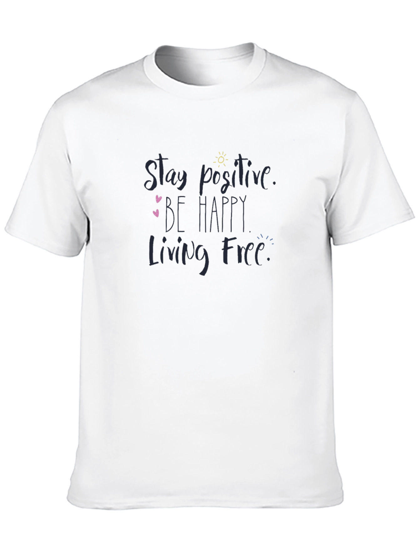 Stay Positive Graphic Tee - Black Cotton T-Shirt
