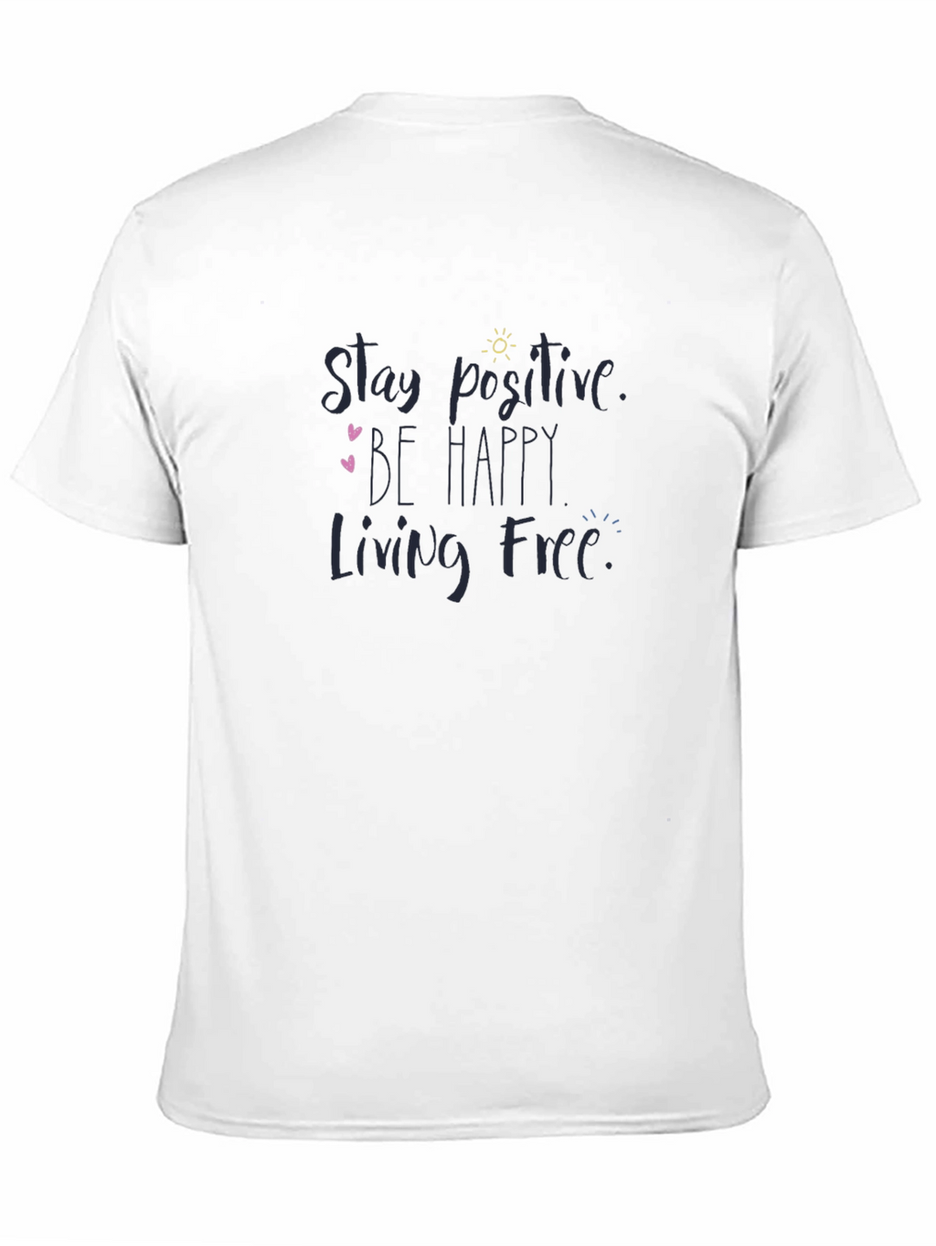 Stay Positive Graphic Tee - Black Cotton T-Shirt
