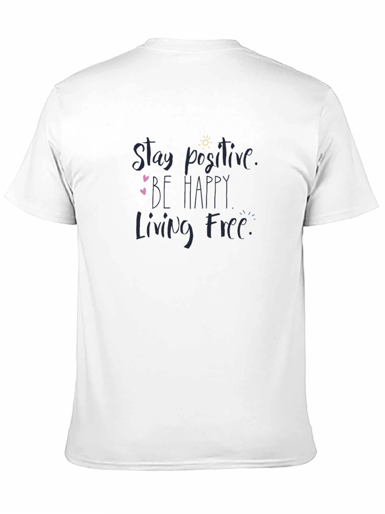 Stay Positive Graphic Tee - Black Cotton T-Shirt