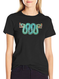 Aztec Serpent T-Shirt - Black Graphic Tee