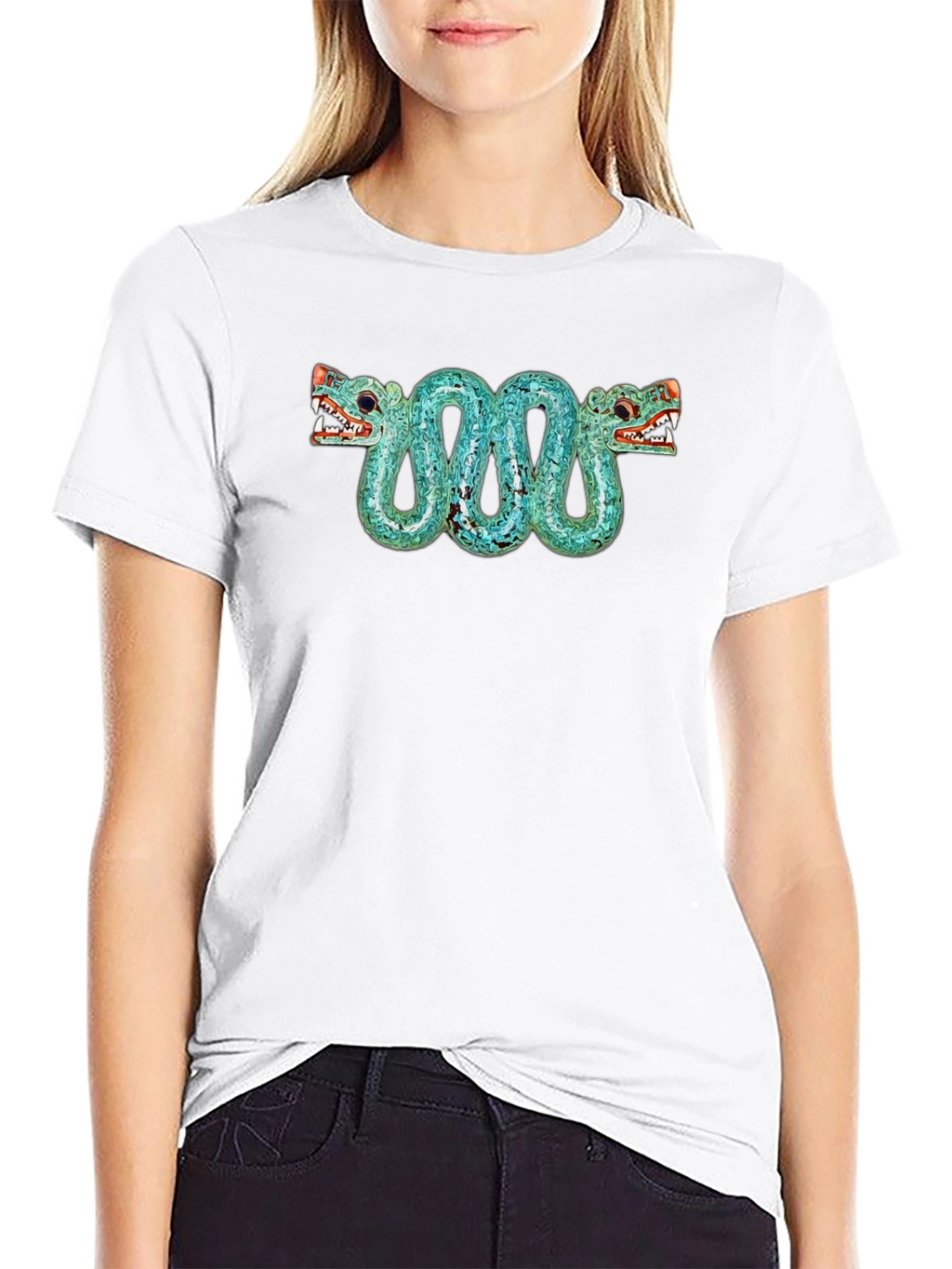 Aztec Serpent T-Shirt - Black Graphic Tee