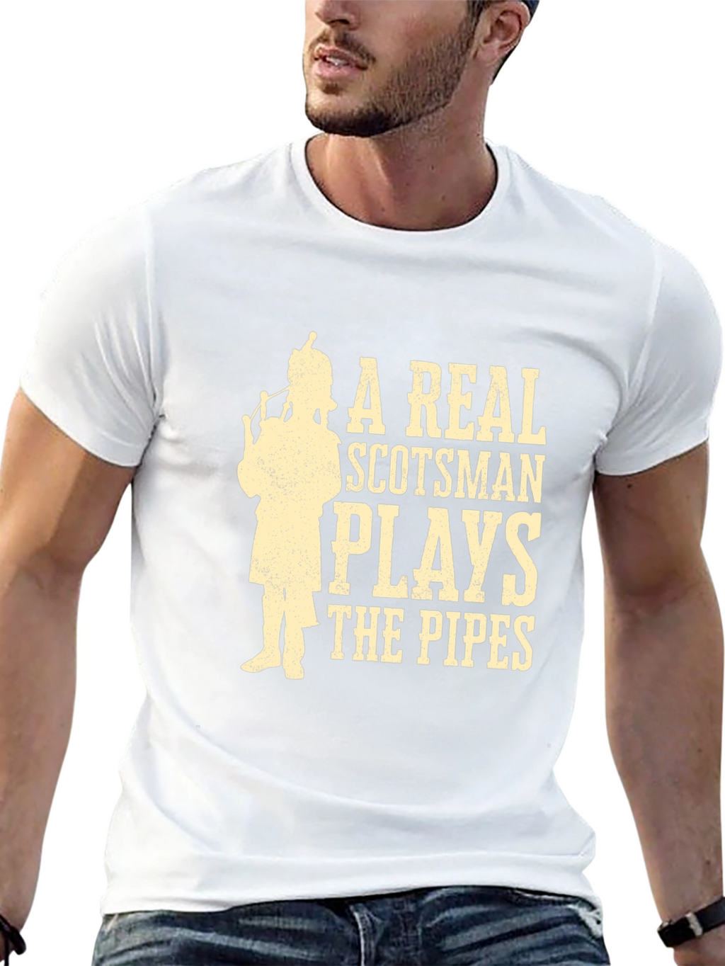 A Real Scotsman Plays The Pipes T-Shirt