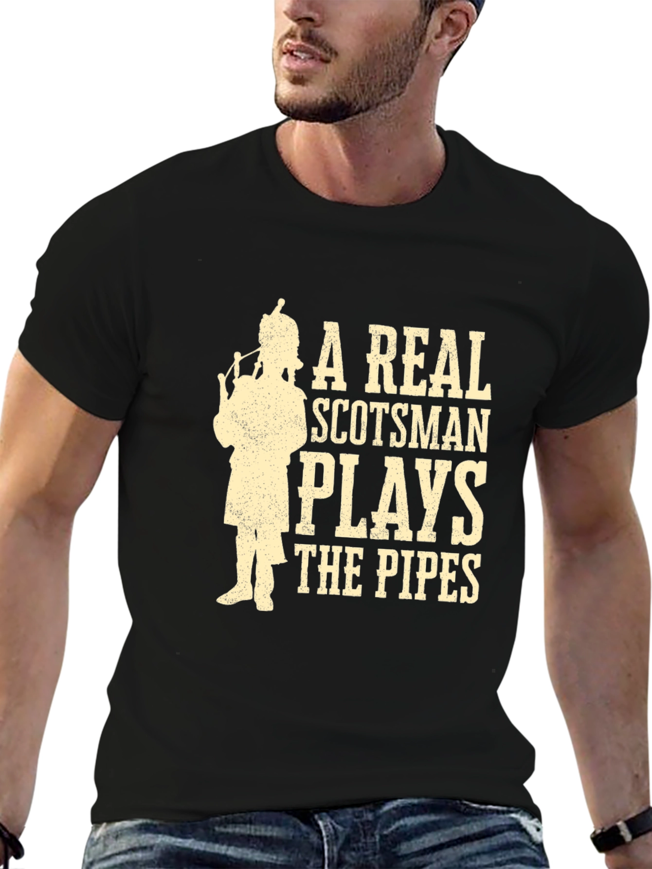 A Real Scotsman Plays The Pipes T-Shirt