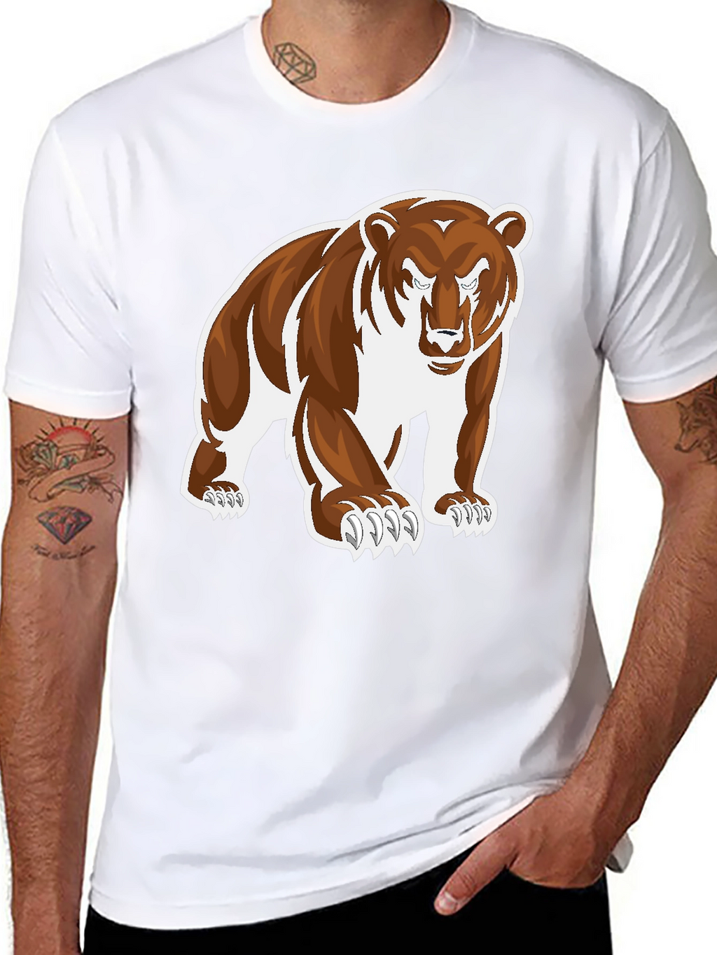 Bear Graphic Print T-Shirt