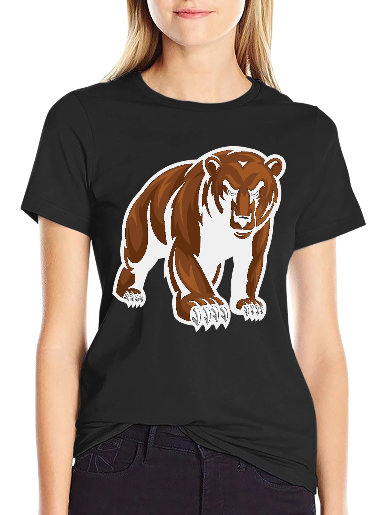 Bear Graphic Print T-Shirt