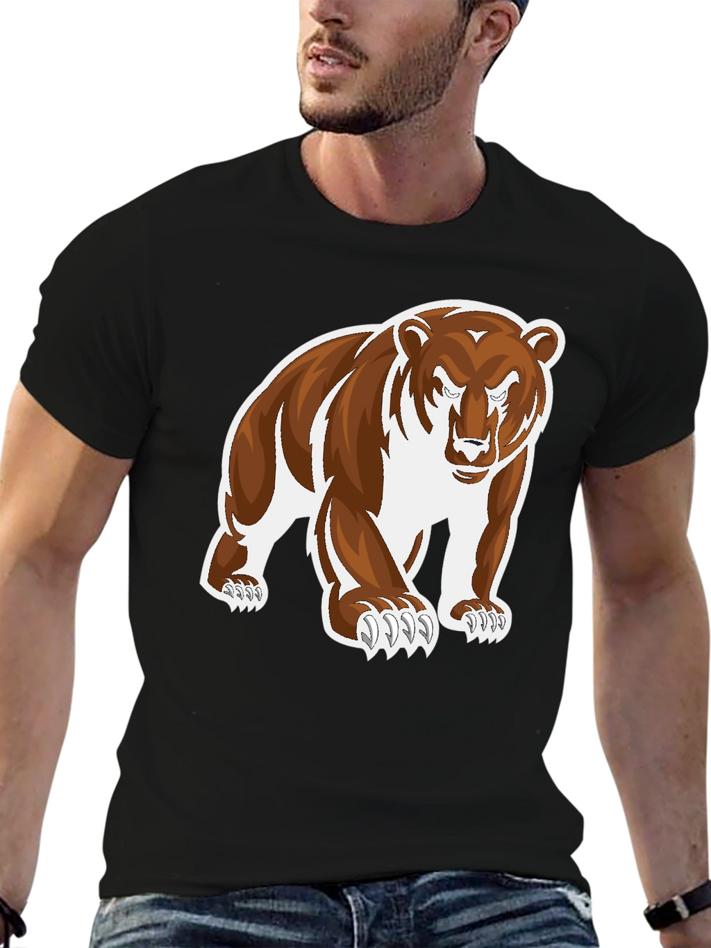 Bear Graphic Print T-Shirt