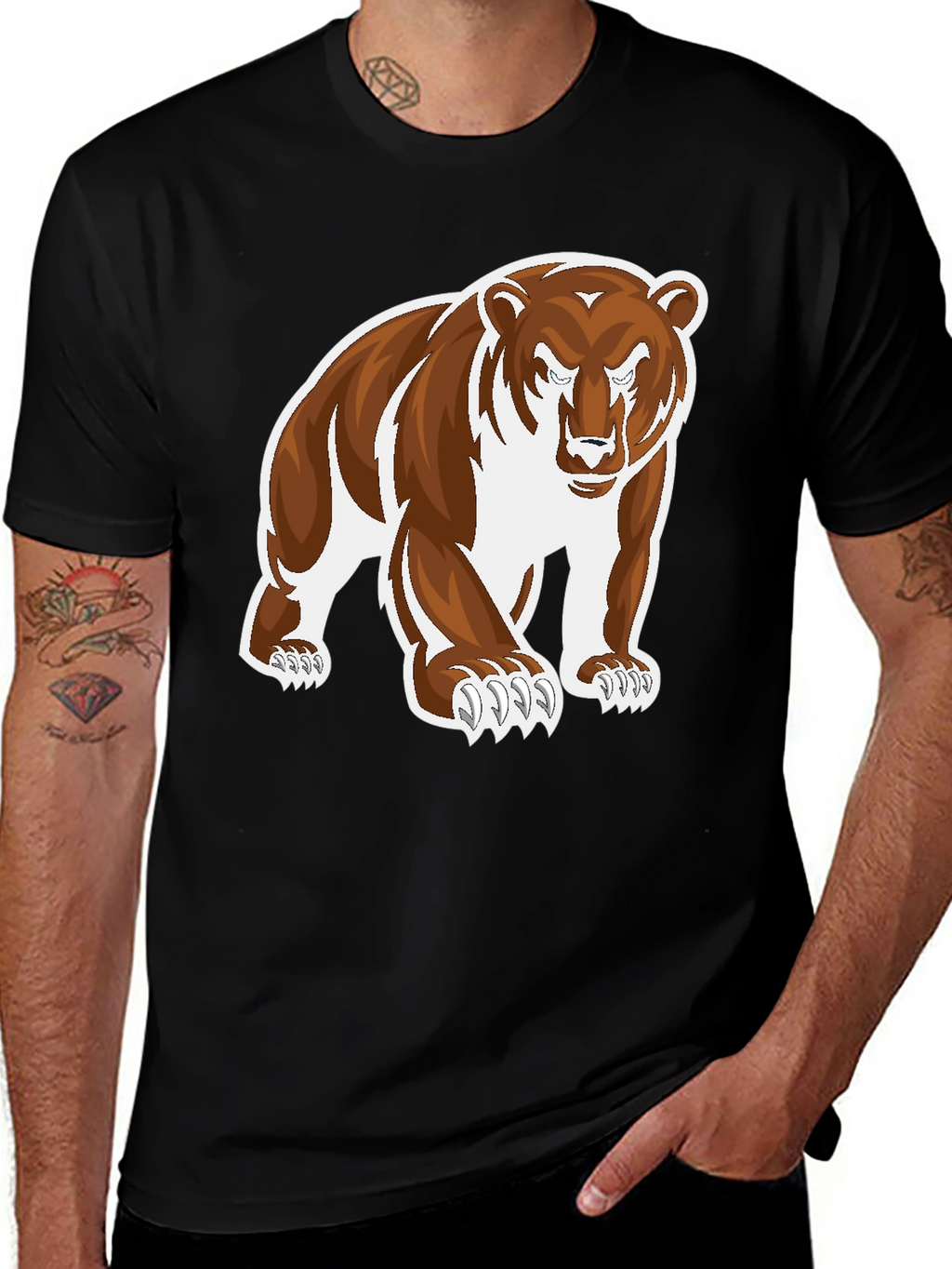 Bear Graphic Print T-Shirt