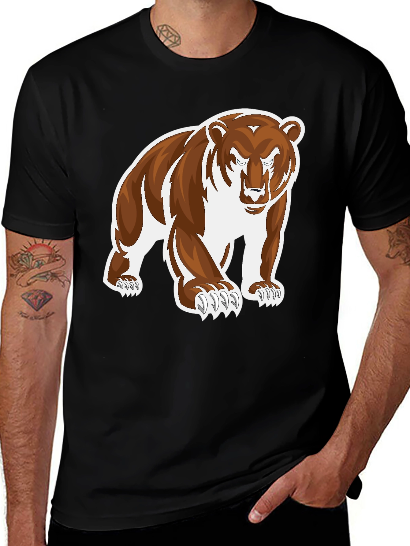 Bear Graphic Print T-Shirt