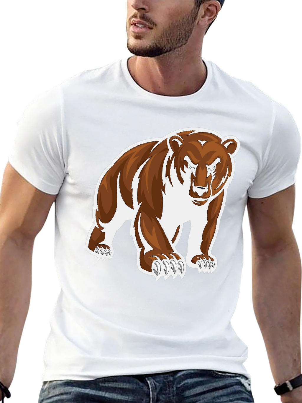 Bear Graphic Print T-Shirt