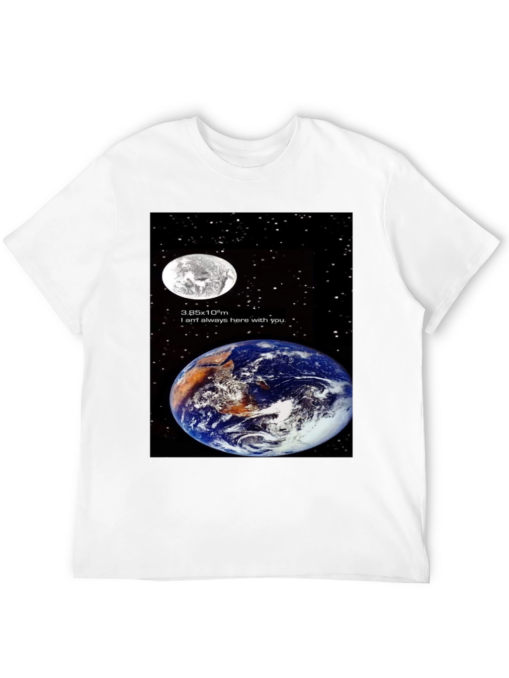 Earth & Moon Graphic T-Shirt - Space Lovers Tee