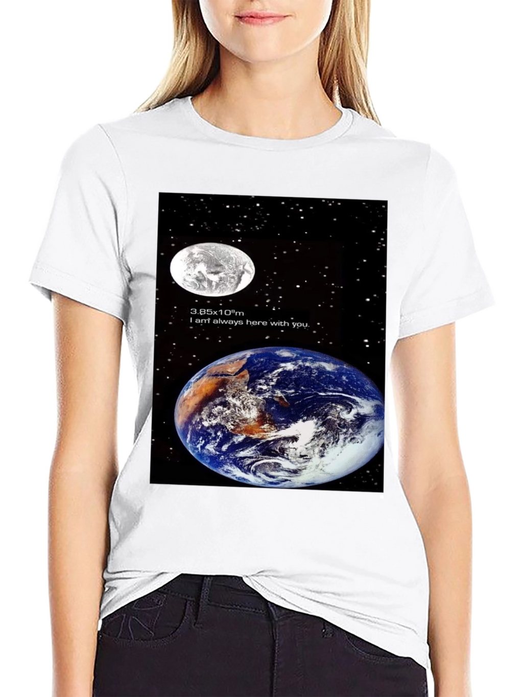 Earth & Moon Graphic T-Shirt - Space Lovers Tee