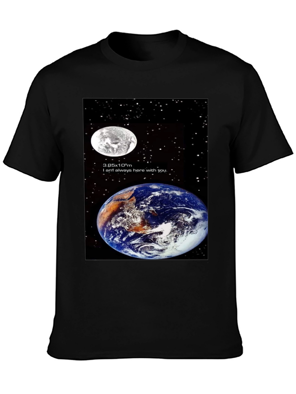 Earth & Moon Graphic T-Shirt - Space Lovers Tee