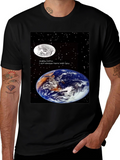 Earth & Moon Graphic T-Shirt - Space Lovers Tee