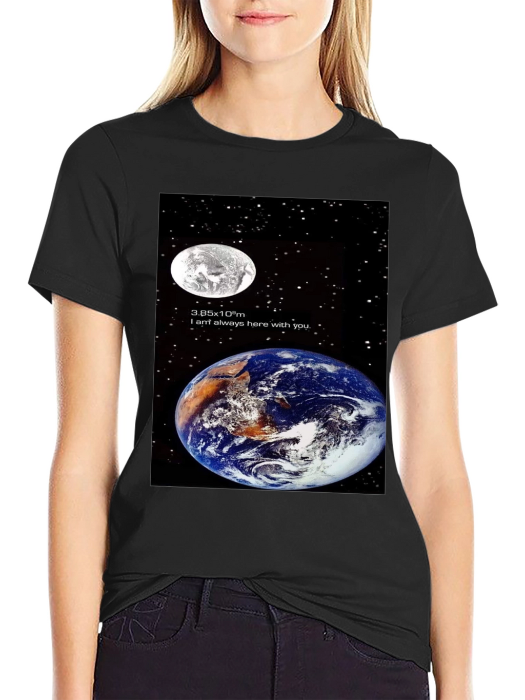 Earth & Moon Graphic T-Shirt - Space Lovers Tee