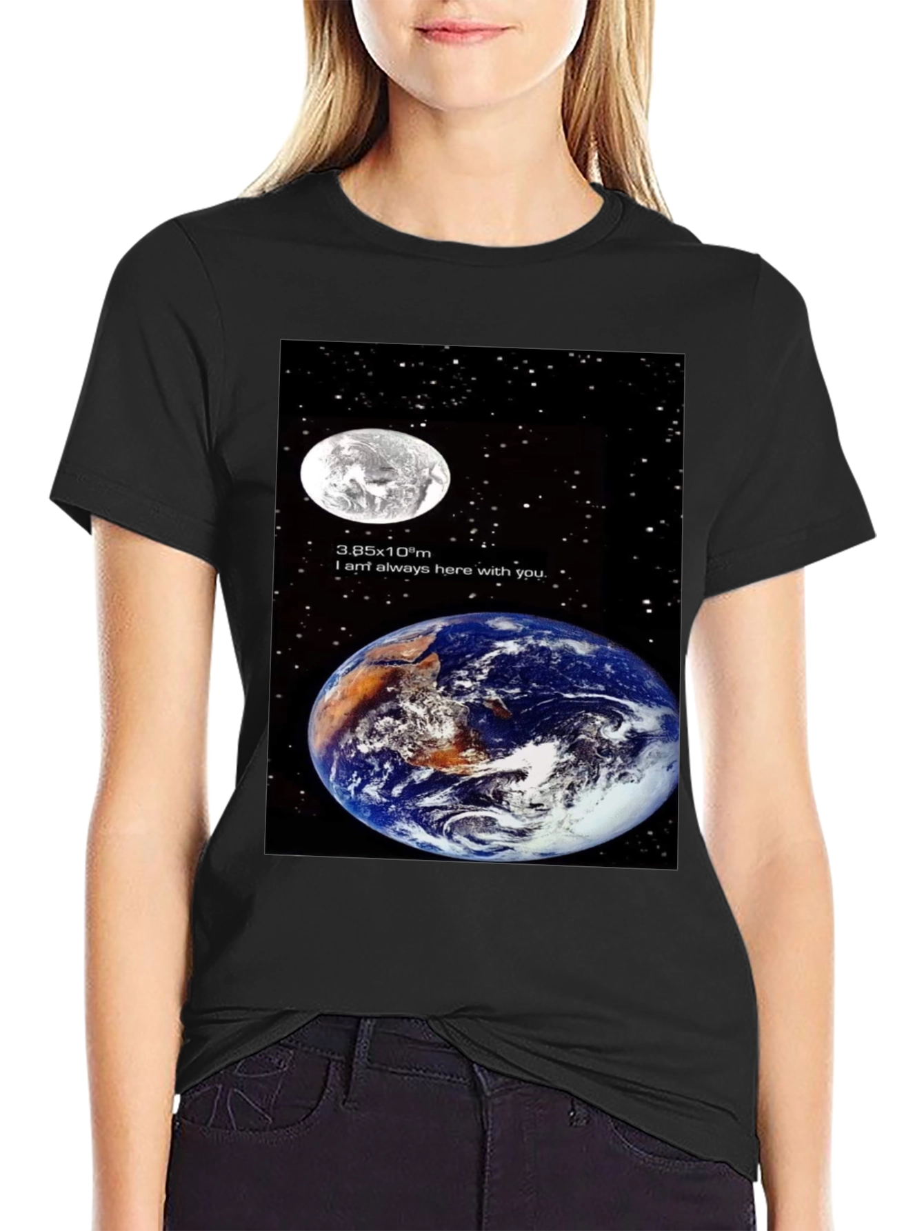 Earth & Moon Graphic T-Shirt - Space Lovers Tee