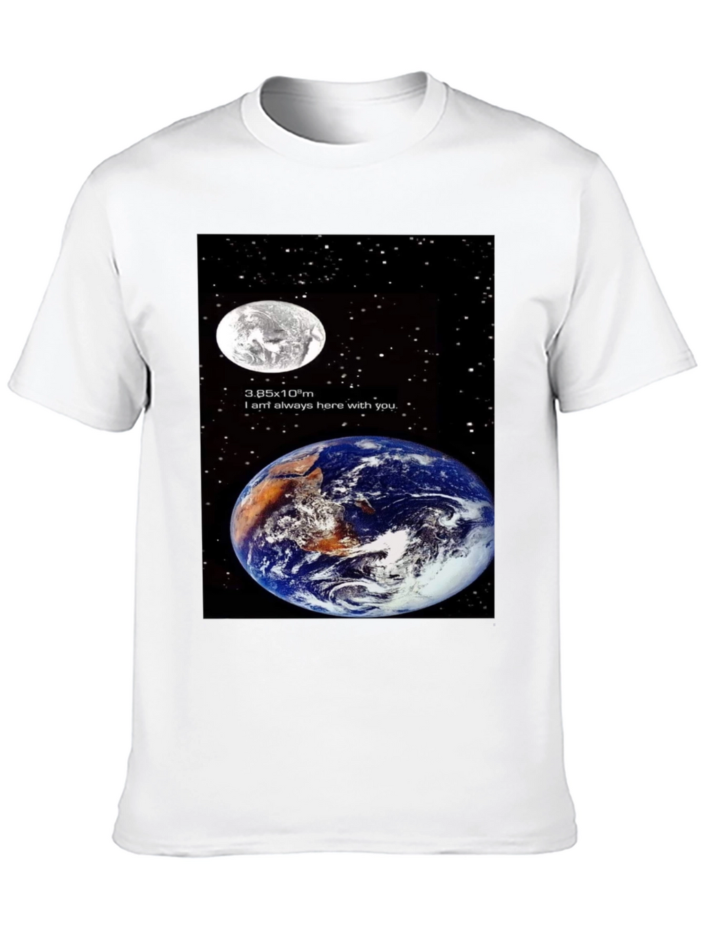 Earth & Moon Graphic T-Shirt - Space Lovers Tee