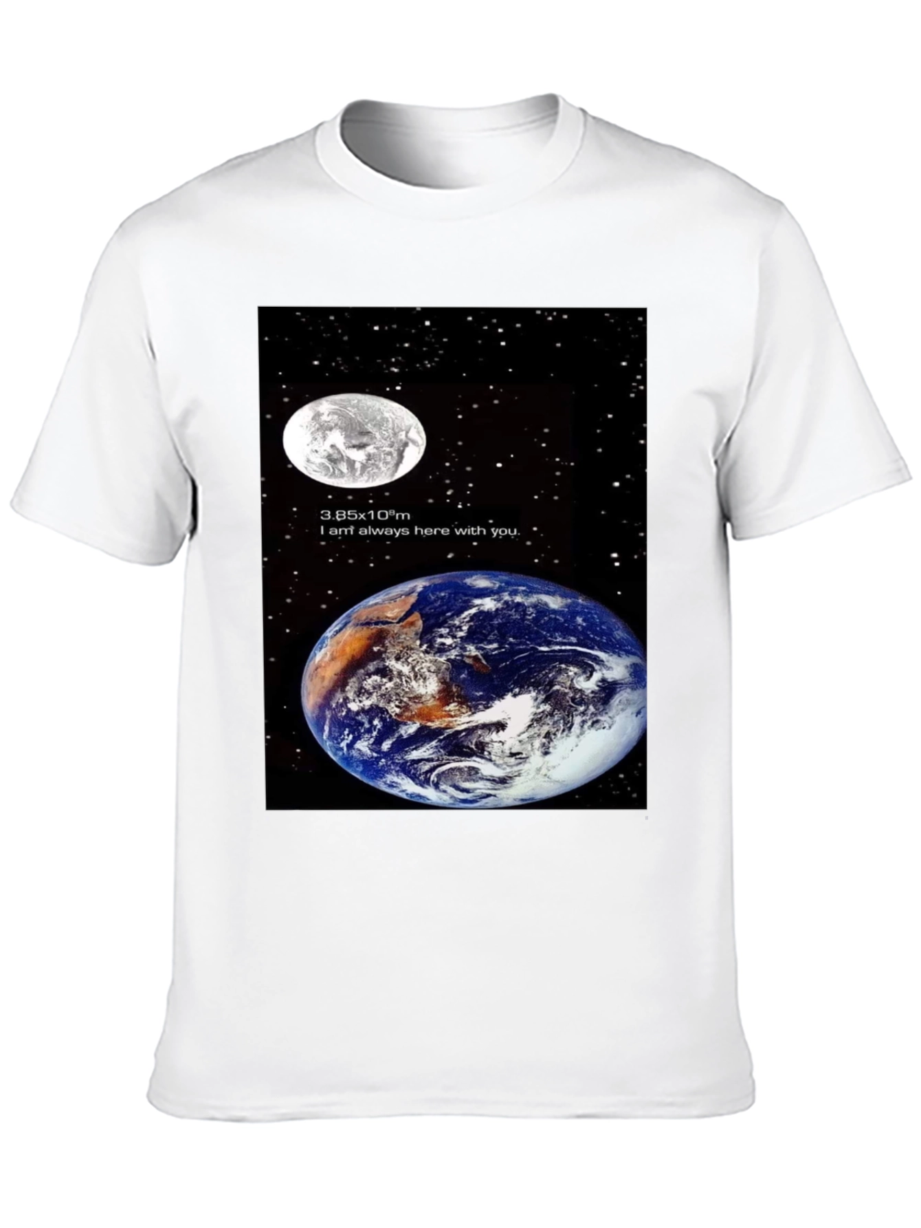 Earth & Moon Graphic T-Shirt - Space Lovers Tee