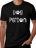 Dog Person Graphic T-Shirt - Black