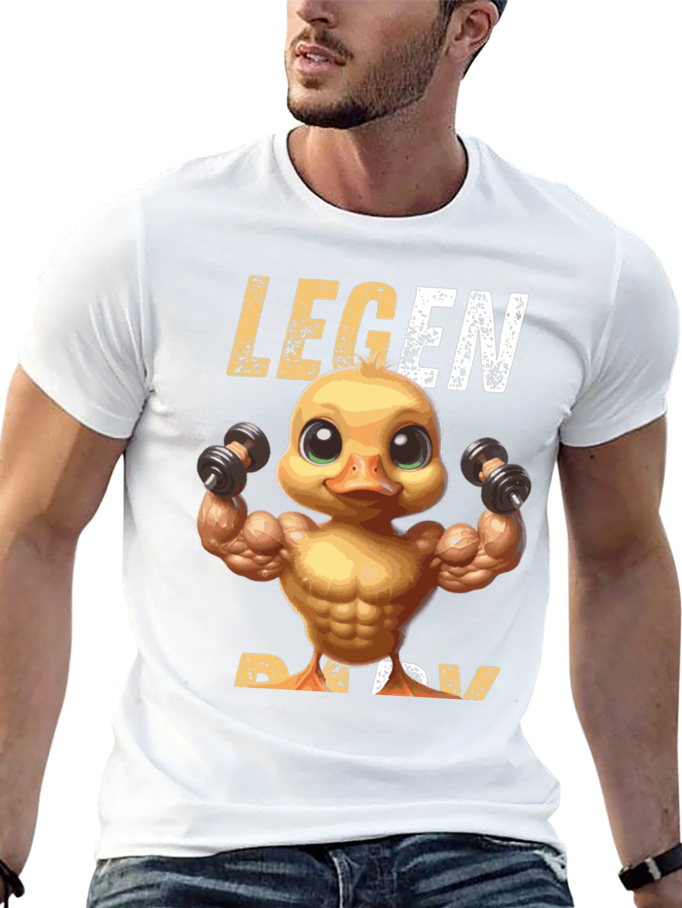 Legend Ducky T-Shirt - Workout Duck Design
