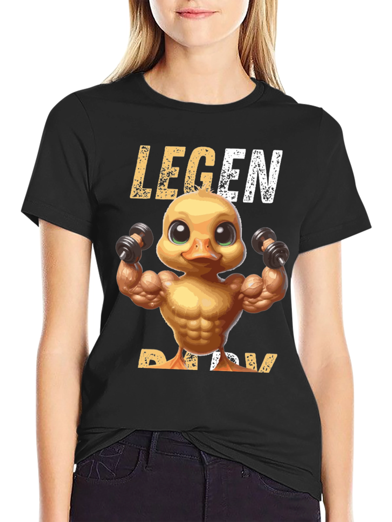 Legend Ducky T-Shirt - Workout Duck Design