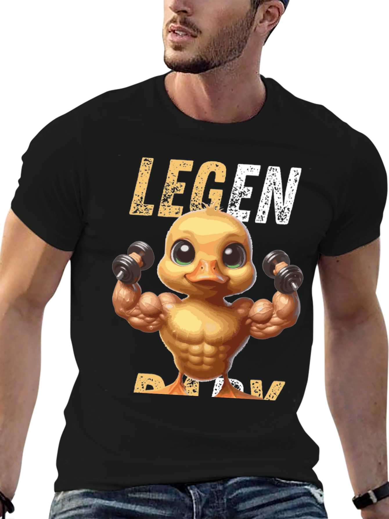 Legend Ducky T-Shirt - Workout Duck Design