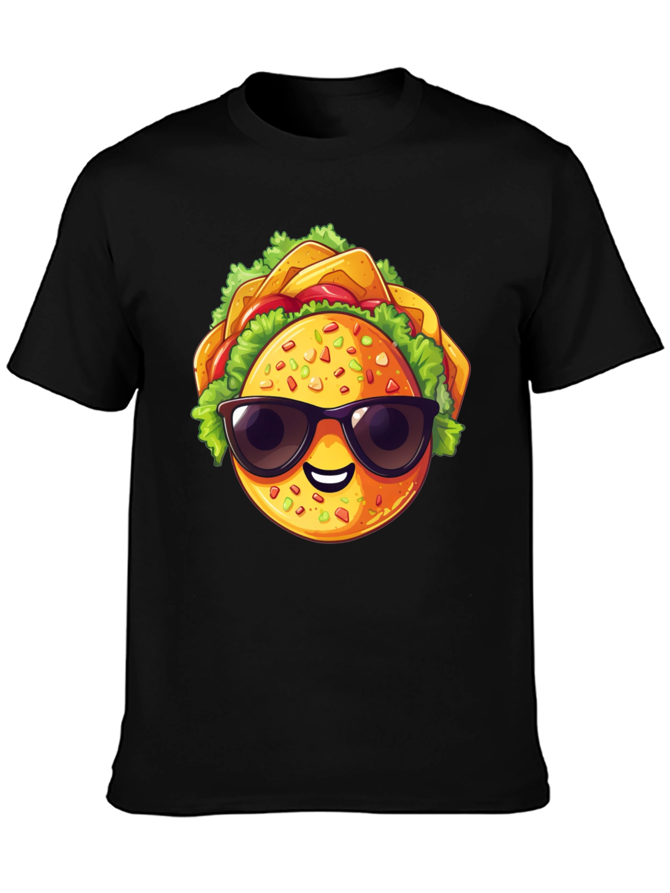 Cool Taco Graphic T-Shirt - Stylish Black Tee