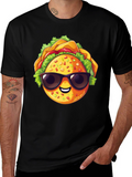 Cool Taco Graphic T-Shirt - Stylish Black Tee