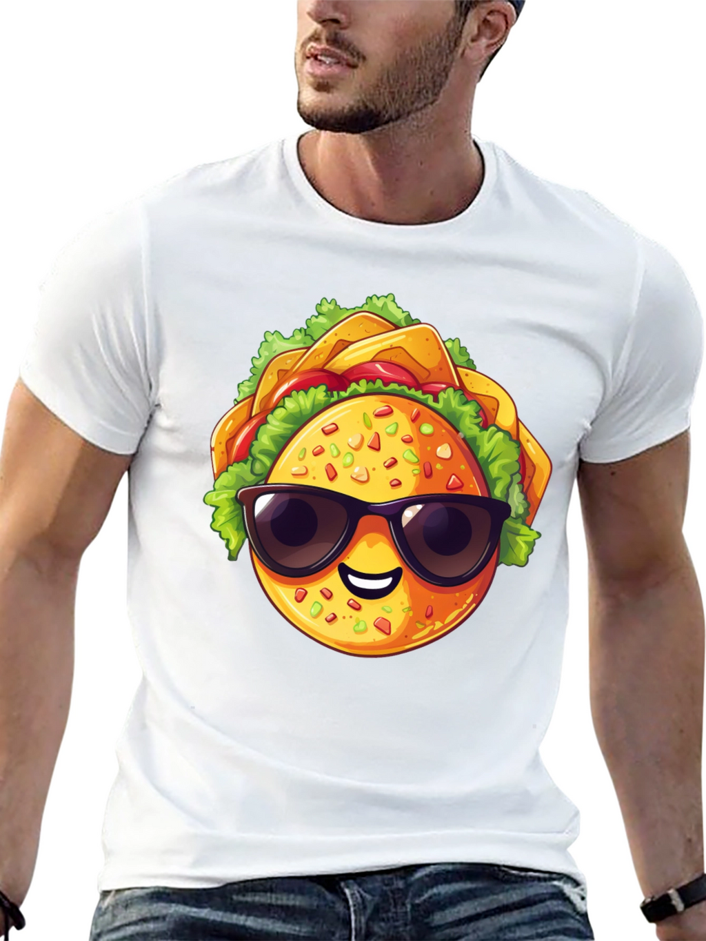 Cool Taco Graphic T-Shirt - Stylish Black Tee