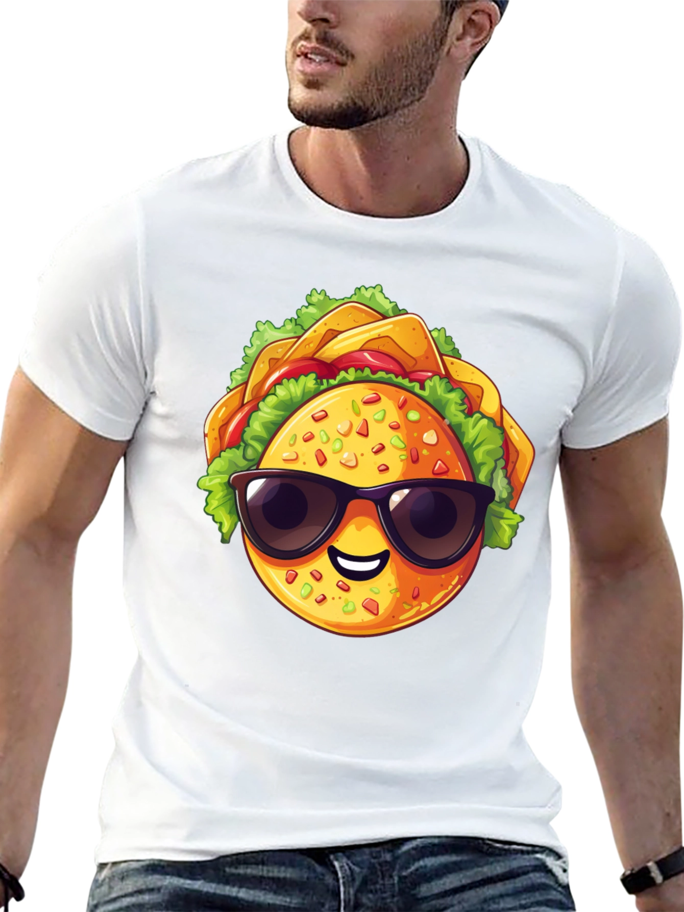 Cool Taco Graphic T-Shirt - Stylish Black Tee