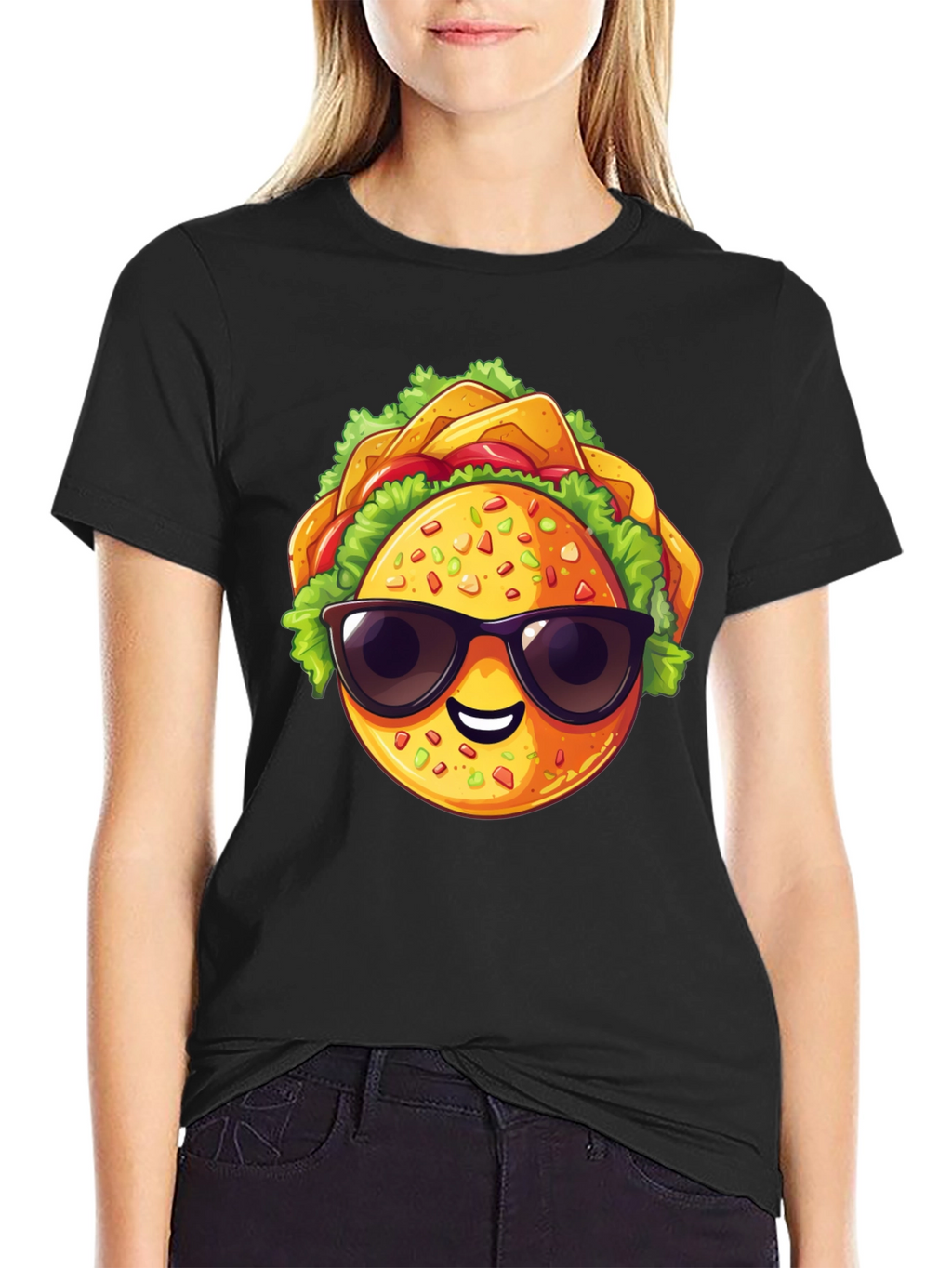 Cool Taco Graphic T-Shirt - Stylish Black Tee
