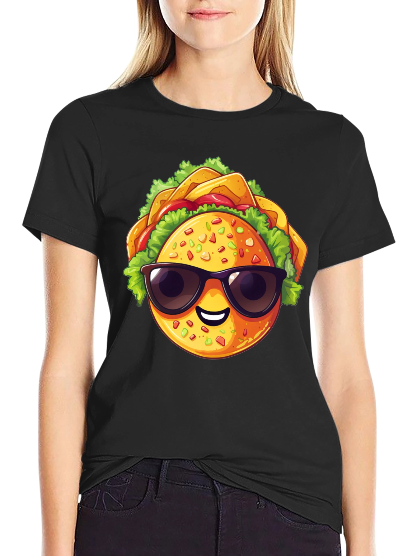 Cool Taco Graphic T-Shirt - Stylish Black Tee