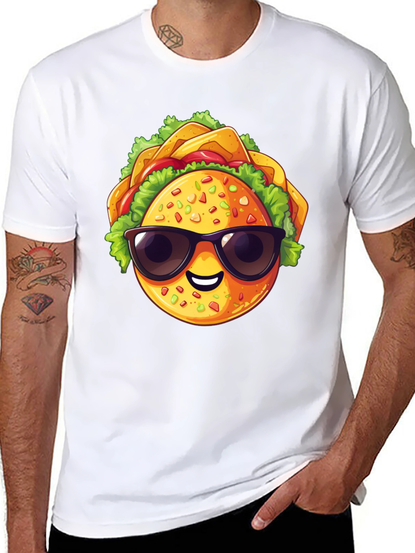 Cool Taco Graphic T-Shirt - Stylish Black Tee