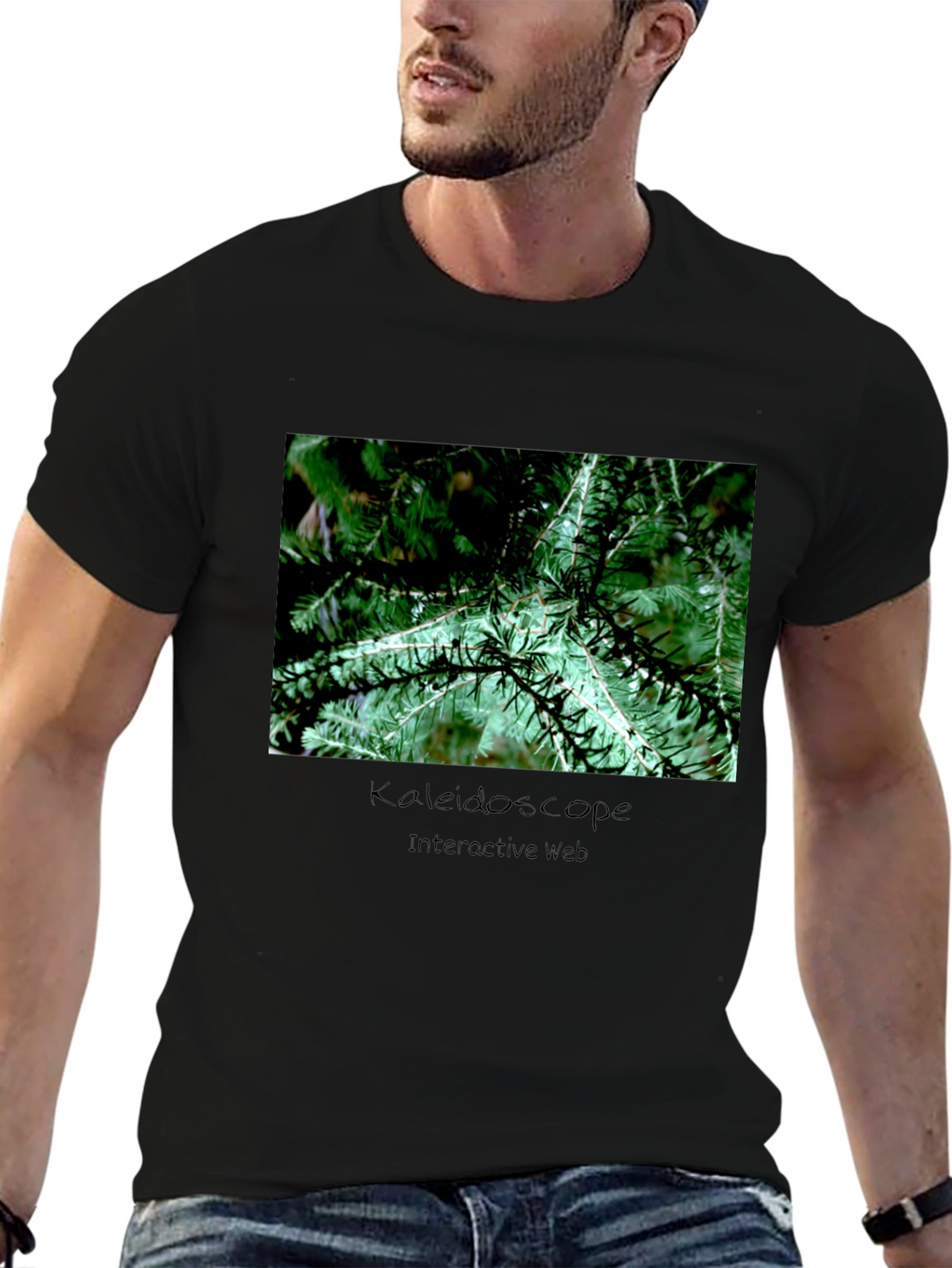 Nature Kaleidoscope Interactive Web Graphic Tee