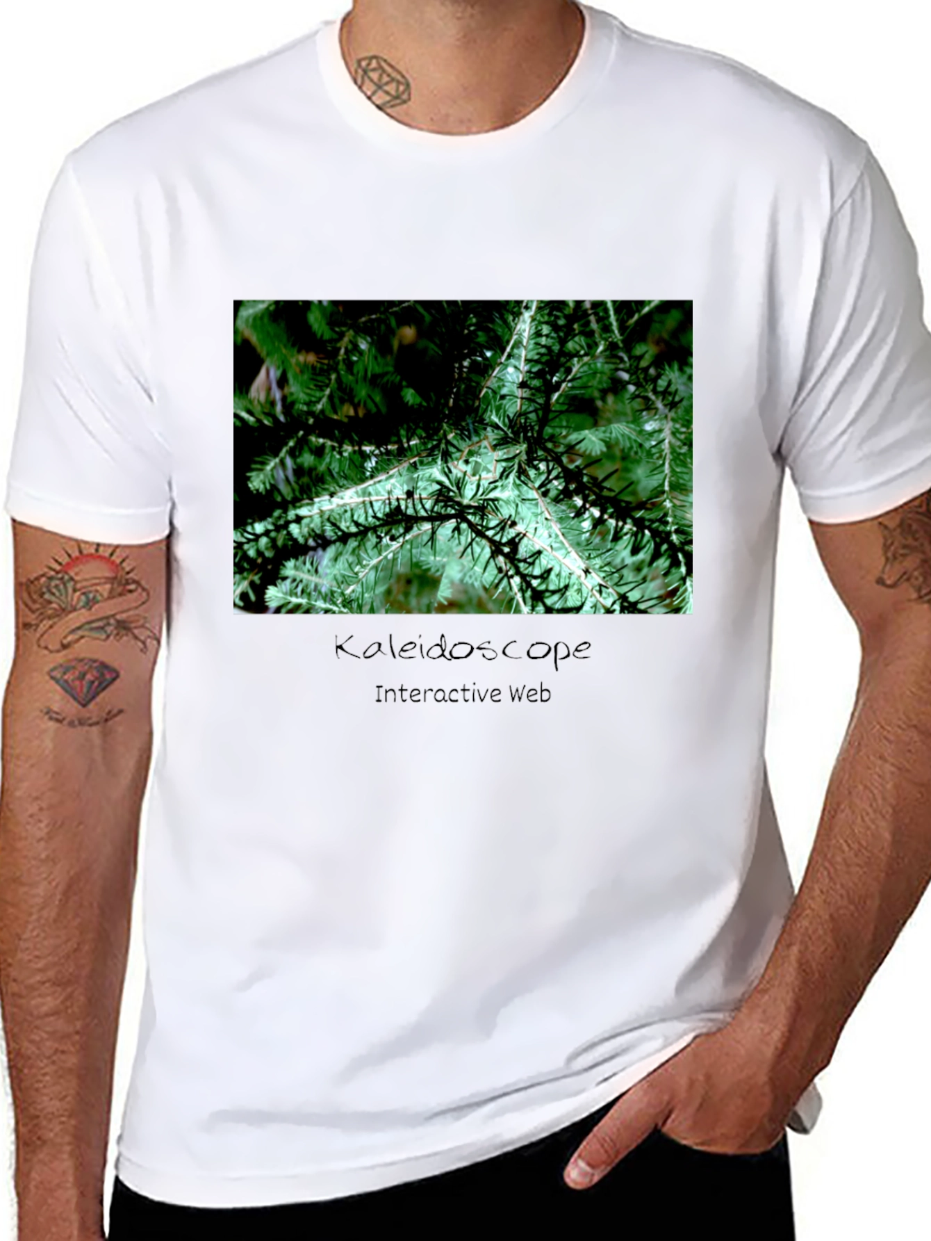 Nature Kaleidoscope Interactive Web Graphic Tee