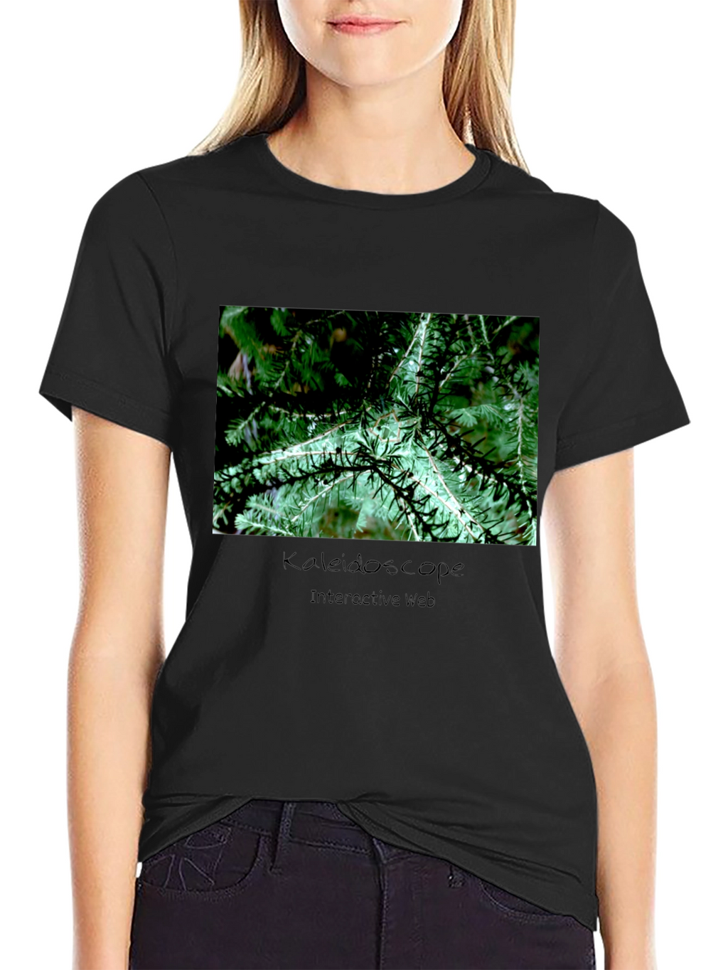 Nature Kaleidoscope Interactive Web Graphic Tee