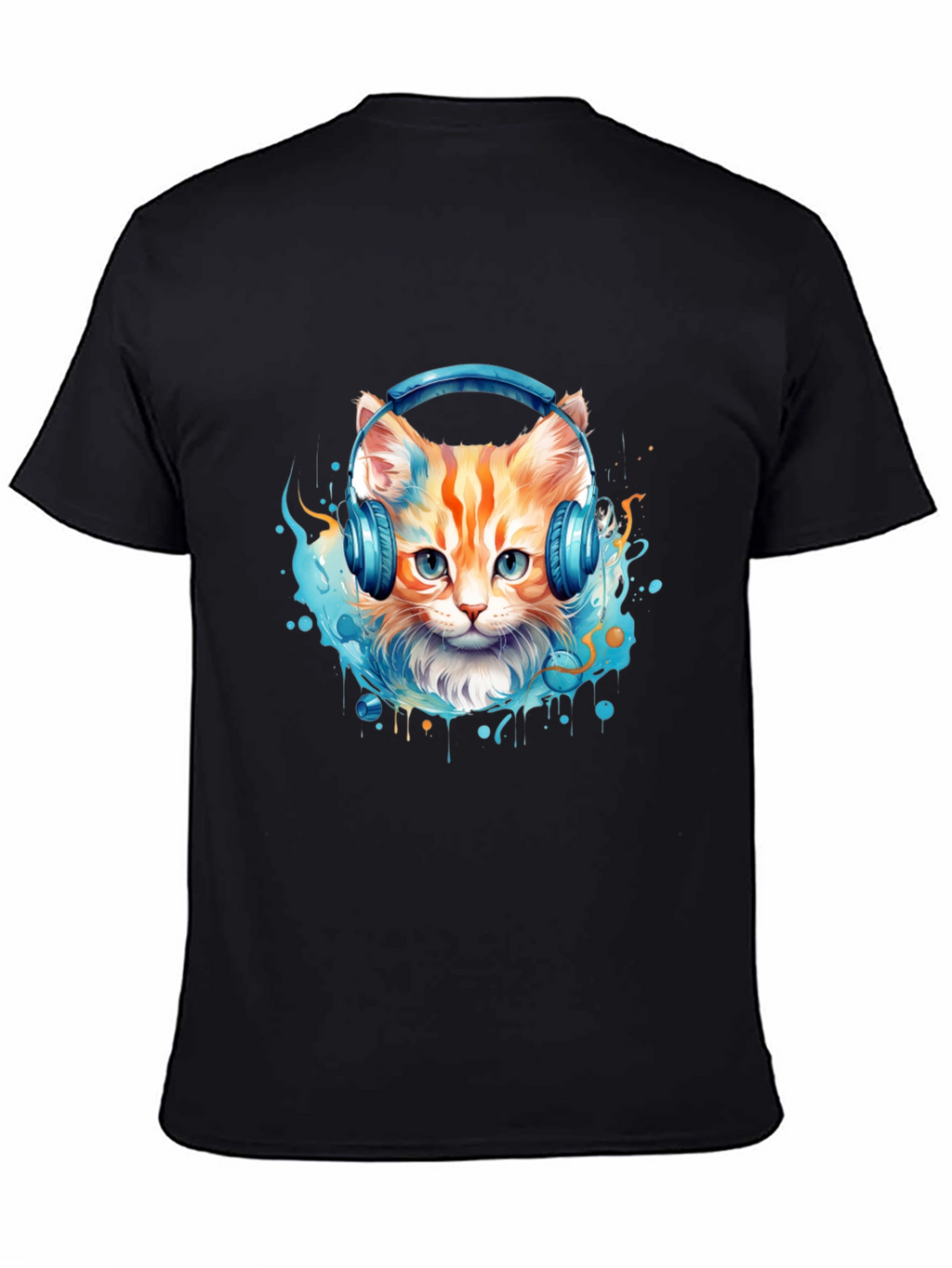 Cool Cat Headphones Graphic Tee