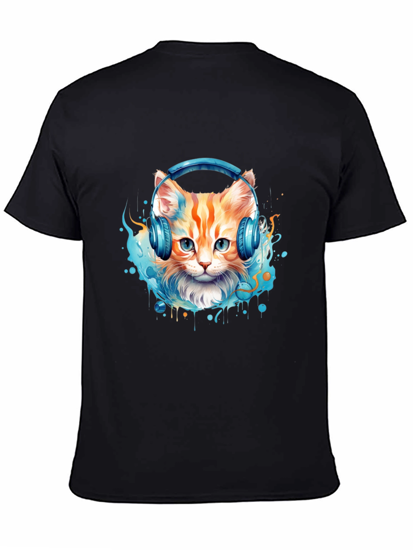 Cool Cat Headphones Graphic Tee
