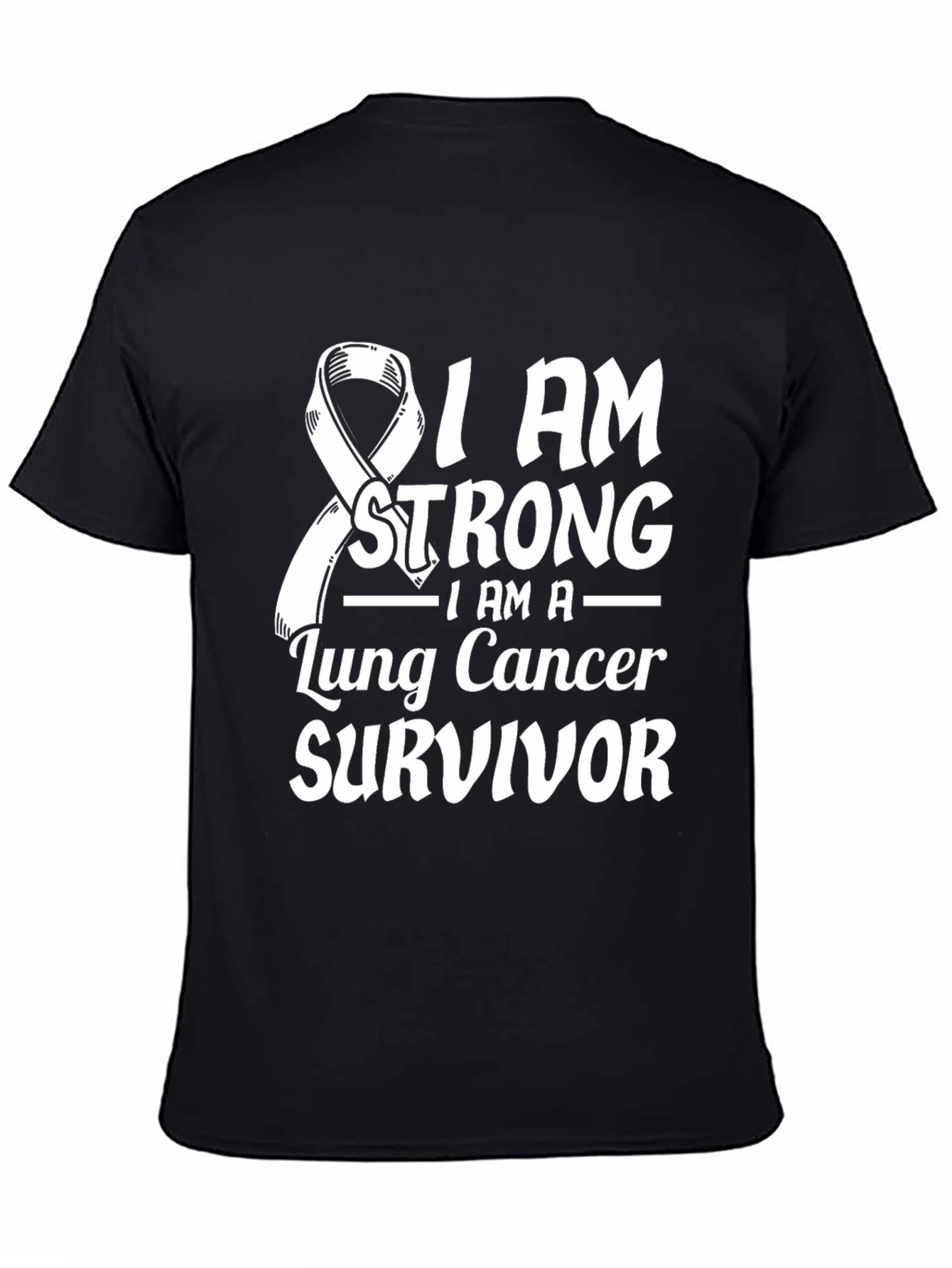 Lung Cancer Survivor T-Shirt - I Am Strong Graphic Tee